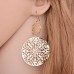 Golden circle earrings